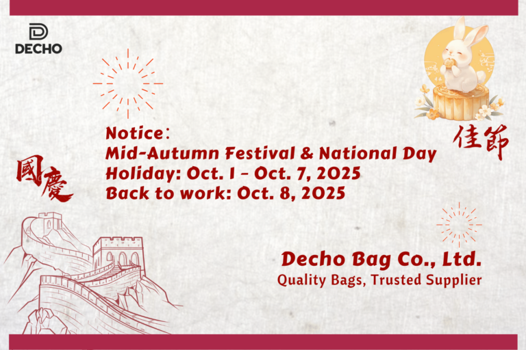 Holiday Announcement – Mid-Autumn Festival & National Day