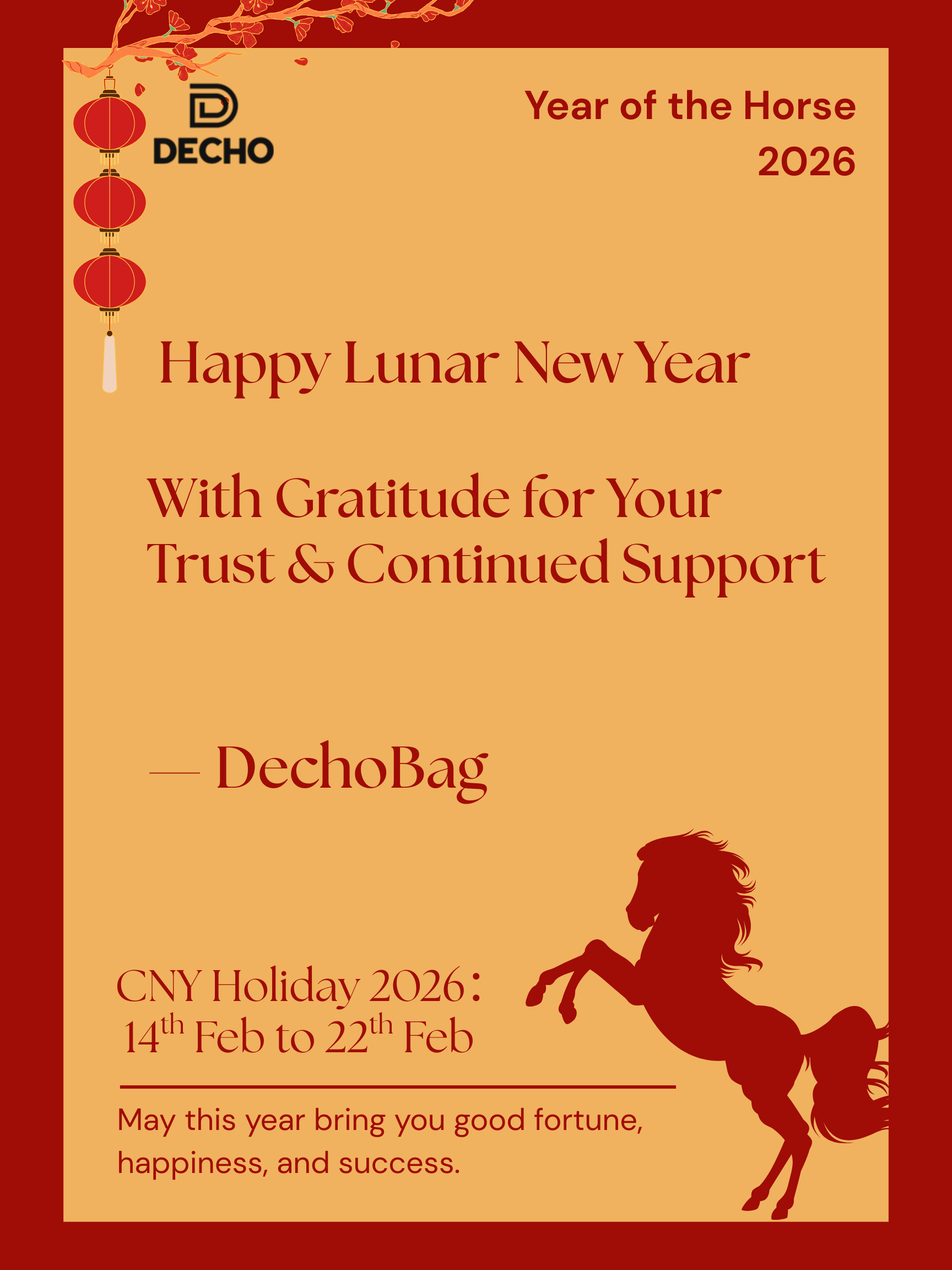 Happy Lunar New Year – Year of the Horse